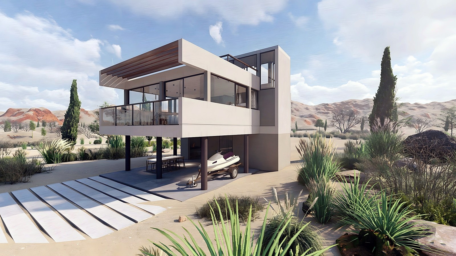 Chocón Ruth, vivienda en Neuquén: render del proyecto
