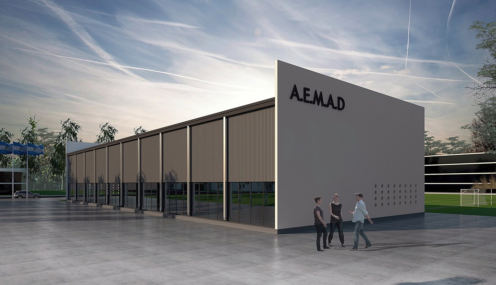 Galpón Cipolletti, edificio industrial en Cipolletti: render del proyecto