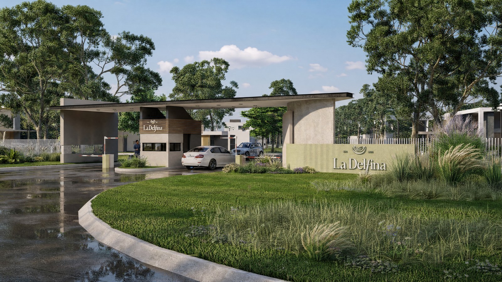 La Delfina, acceso de barrio en Centenario: render del proyecto